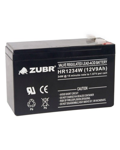 ZUBR HR 1234W (12V, 9Ah). Аккумулятор герметичный свинцово-кислотный. ZUBR в Грозном