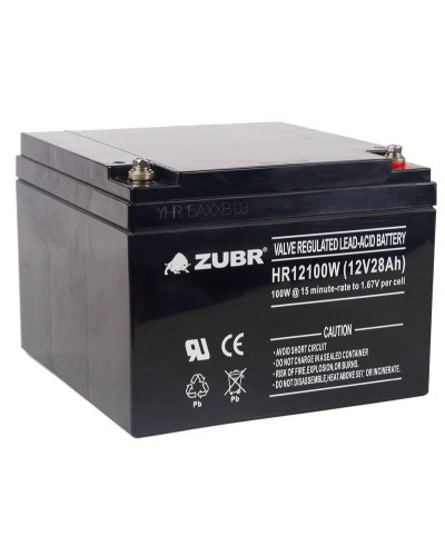 ZUBR HR 12100W (12V, 28Ah). Аккумулятор герметичный свинцово-кислотный. ZUBR в Грозном
