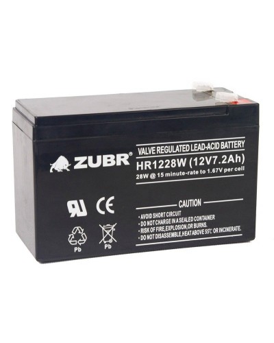 ZUBR HR 1228W (12V, 7,2Ah). Аккумулятор герметичный свинцово-кислотный. ZUBR в Грозном