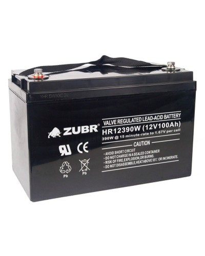ZUBR HR 12390W (12V, 110Ah). Аккумулятор герметичный свинцово-кислотный. ZUBR в Грозном