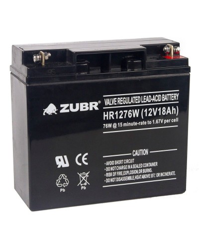 ZUBR HR 1276W (12V, 18Ah). Аккумулятор герметичный свинцово-кислотный. ZUBR в Грозном