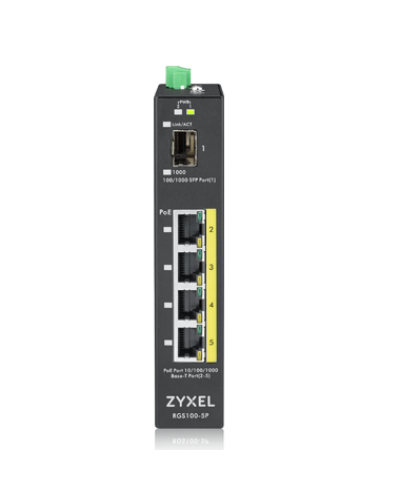RGS100-5P-ZZ0101F. Промышленный PoE+ коммутатор. ZYXEL в Грозном