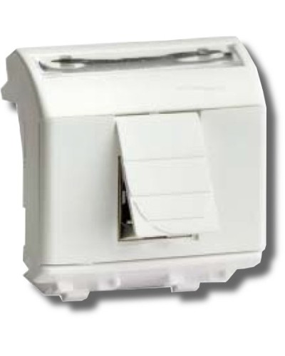 Розетка RJ-45 Brava 2 модуля белая (76655B): Розетка компьютерная с двумя разъёмами в Грозном