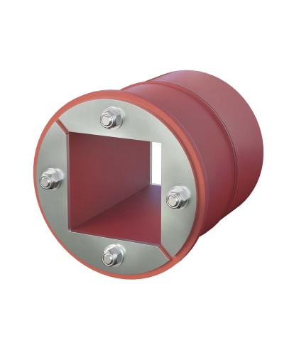 Проходка круглая, нержавеющая, D70х70 мм с проемом 40х40 мм (DXF3121): Проходка круглая, нержавеющая, с проёмом в Грозном