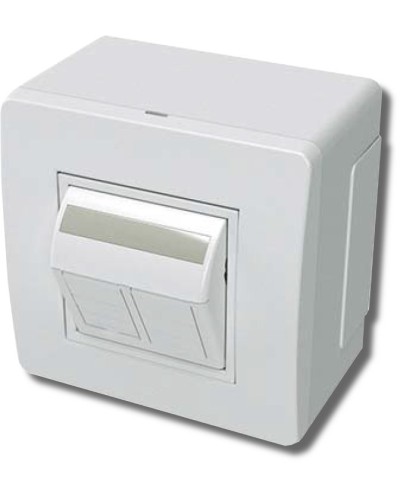 Коробка в сборе с 2 розетками RJ45, кат.5е, белая (10656): Коробка в сборе в Грозном