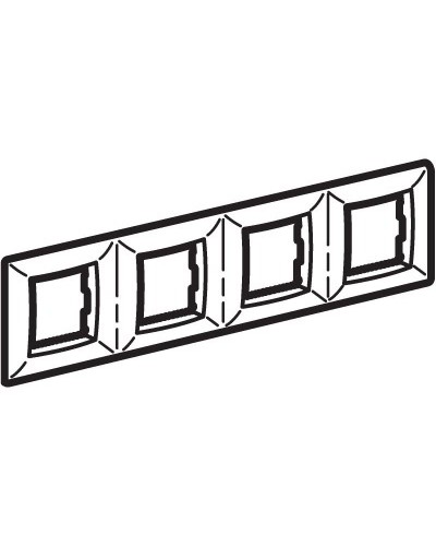 Рамка на 2+2+2+2 модуля (четырехместная), белая (75014W): Рамка четырехместная, Brava в Грозном
