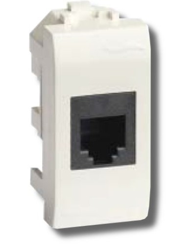 Розетка RJ-45 Brava 1 модуль белая (76654B): Розетка компьютерная с одним разъёмом в Грозном