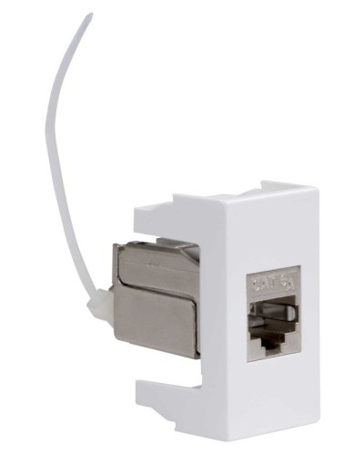 Розетка RJ-45 Viva 1 модуль кат.6A белая (45078). Розетка компьютерная экранированная с одним разъёмом. ДКС в Грозном
