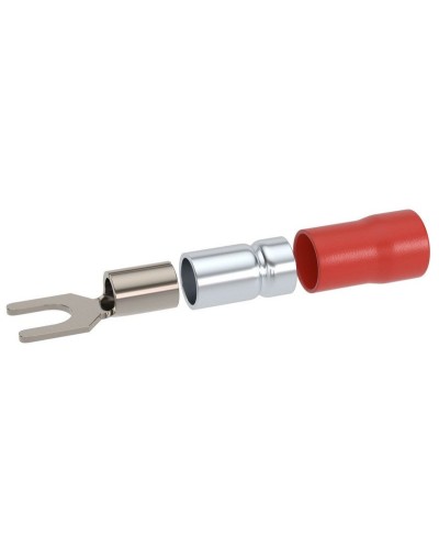 Наконечник вилочный НВИ 0,25-1,5 М6 (D6,4мм) (100 шт) (2A16P-DS-PVC). Наконечник вилочный с изолированным фланцем ПВХ, двойная гильза. ДКС в Грозном