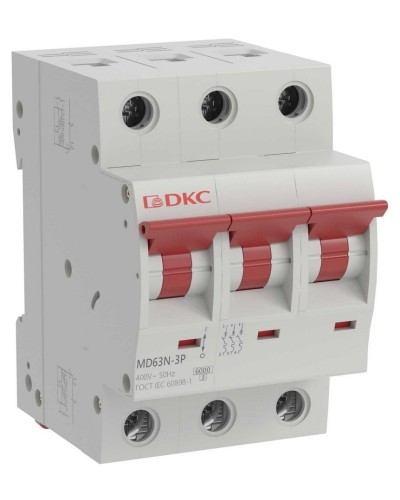 YON max MD63N 3P 50А 6кА C (MD63N-3PC50). Автоматический выключатель. ДКС в Грозном
