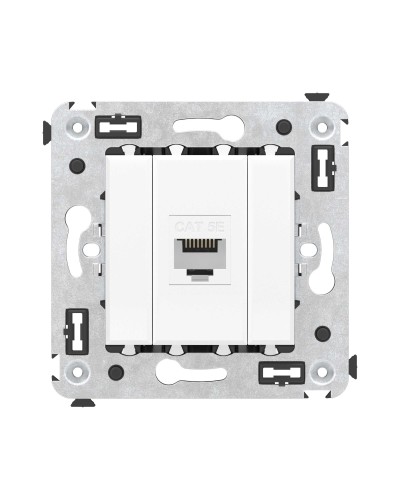 Розетка RJ-45 в стену, кат.5E, Avanti, одинарная, белое облако (4400663). Розетка компьютерная. ДКС в Грозном