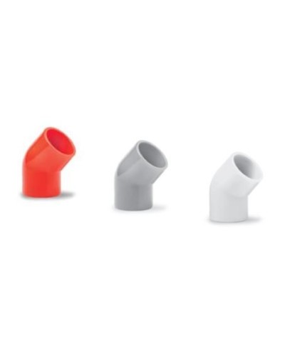 Ecoplast поворот 45гр., для аспирационной системы D25, АБС, серый (10 шт) (49225-10GR). Поворот для аспирационной системы. Экопласт в Грозном