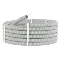 Труба HFFR тяжелая D20, серая (21120HF-GR): Труба гофрированная, с зондом, не распространяющая горение, без галогена
