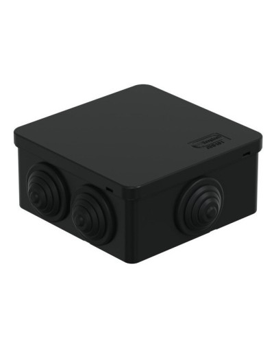 Коробка JBS101 100х100х55, 6 вых., IP55, черная (44037BL-1). Коробка монтажная. Экопласт в Грозном