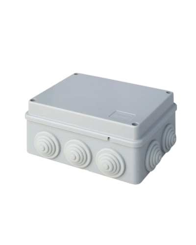 Коробка JBS150 150х110х70, 10 вых., 5P (1,5…6мм²) серая (43029HF-GR). Коробка монтажная, огнестойкая, без галогена. Экопласт в Грозном