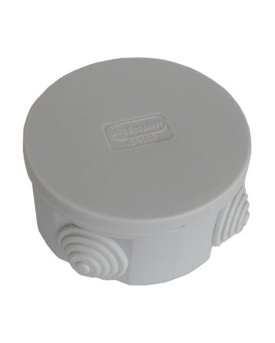 Коробка JBR080 D=80х40, 4 вых. IP44, серая (44005HF). Коробка монтажная, без галогена. Экопласт в Грозном