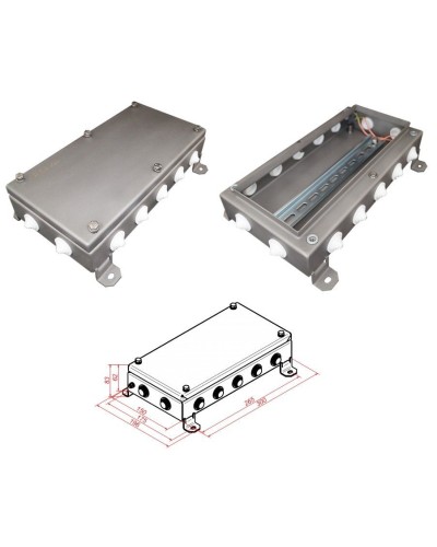 КМ IP55-1530, 14 вводов, нержавейка. Коробка монтажная электротехническая. Гефест в Грозном