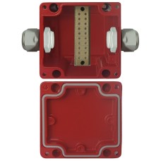 МКС Мороз, 2ВК, с датчиком вскрытия корпуса (тампером), IP66/IP68, красный. Коробка коммутационная металлическая. Магнито-Контакт