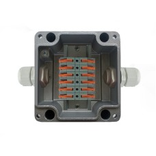МКС Мороз, 2В, с клеммниками REXANT, IP66/IP68. Коробка коммутационная металлическая. Магнито-Контакт
