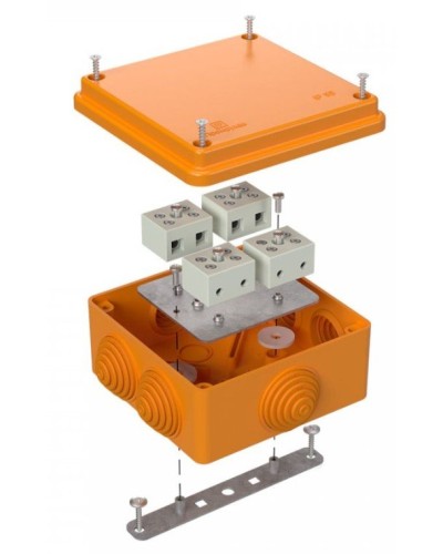 Коробка огнестойкая 100х100х50 (40-0300-FR1.5-8). Коробка огнестойкая для открытой установки. Промрукав в Грозном