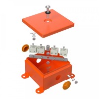 Коробка металлическая огнестойкая 110х110х65 (70-0360-FR2.5-8). Коробка металлическая огнестойкая. Промрукав