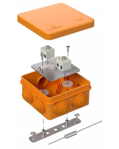 Коробка огнестойкая 80х80х40 (40-0210-FR2.5-4-П). Коробка огнестойкая для открытой установки. Промрукав в Грозном