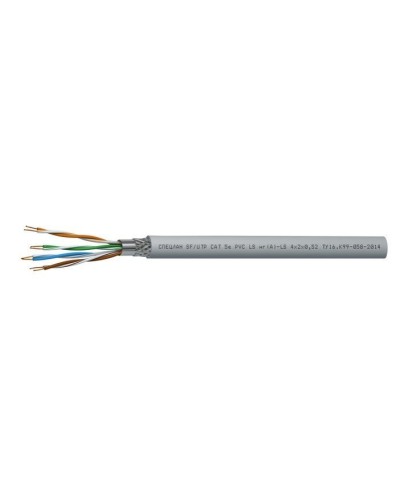 СПЕЦЛАН SF/UTP Cat 5e PVC LSнг(А)-LS 2х2х0,52. Кабель «витая пара» (LAN) для структурированных систем связи. Спецкабель в Грозном