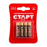 СТАРТ LR03-BL4 (1,5 В, AAA, LR03), упак. 4 шт. БЛИСТЕР. Алкалиновые батарейки. СТАРТ